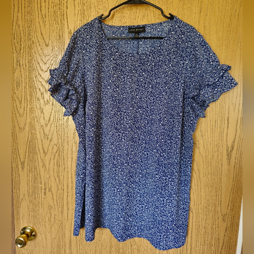 Lane Bryant Womens 20L Ditsy Floral Blouse
